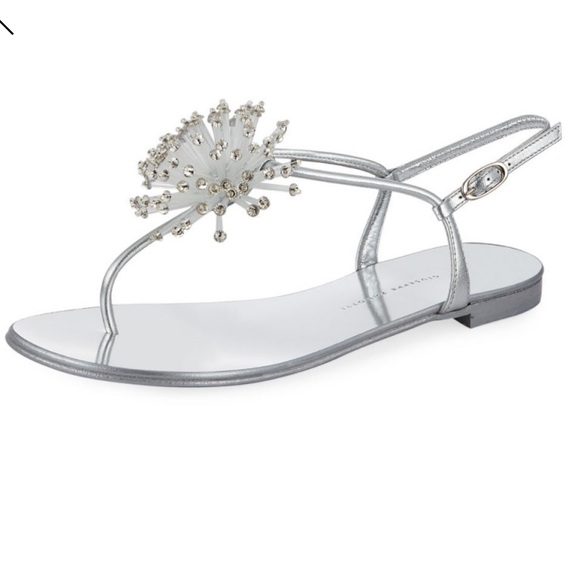 Giuseppe zanorti metallic crystal thong sandal 8 - Picture 1 of 6